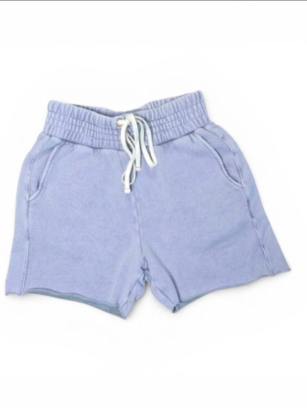 Les Tien Unisex Sweat Shorts XS Lavender Drawstring Lounge NWOT